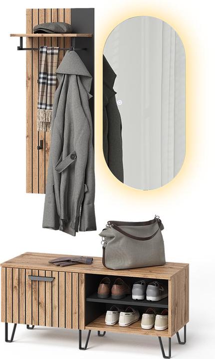 Actual product image Vichy Wardrobe Amber, Oak Wotan, 43 x 110 cm 3 parts