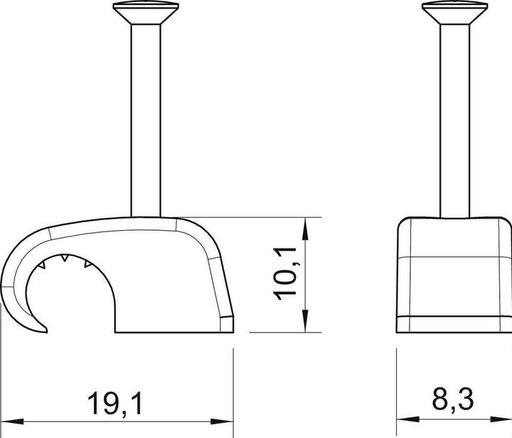 Actual product image OBO Bettermann 2026 35 LGR SP - Nail clamp - 7-12 mm