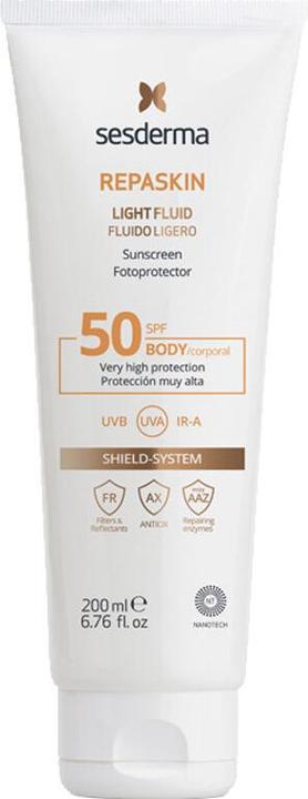Sesderma Repaskin Body SPF50 Light Fluid 200ml (Sonnenmilch, SPF 50, 200 ml, 0.20 g)