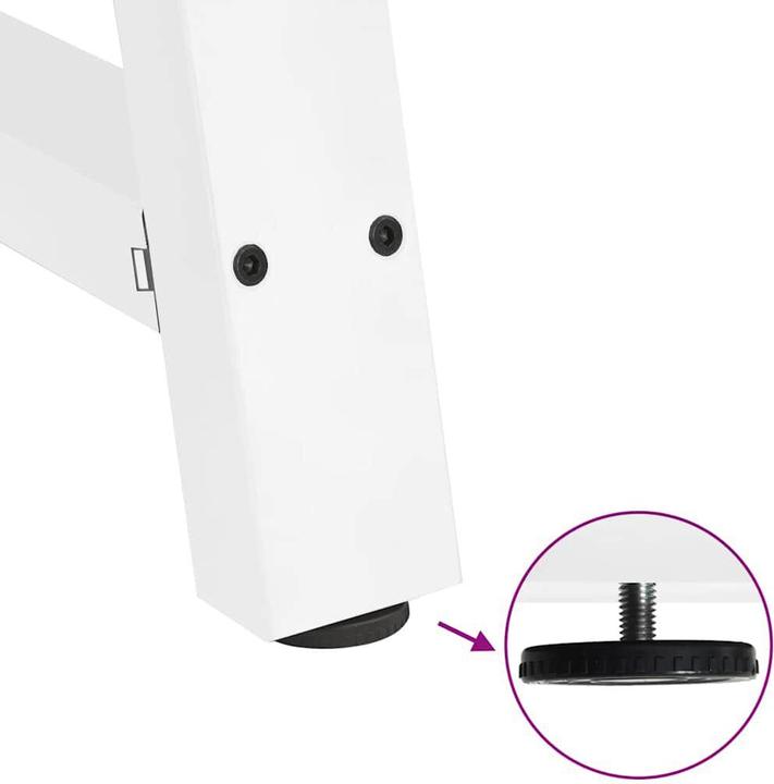 Immagine prodotto VidaXL Gambe per tavolino da caffè a forma di A 2 pezzi. Gamba per tavolo in acciaio bianco 60x(30-31) cm