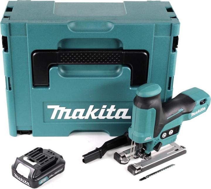 Actual product image Makita JV 102 DA1J 10,8 V battery pendulum action jigsaw in Makpac + 1 x BL 1020 2,0 Ah battery - without