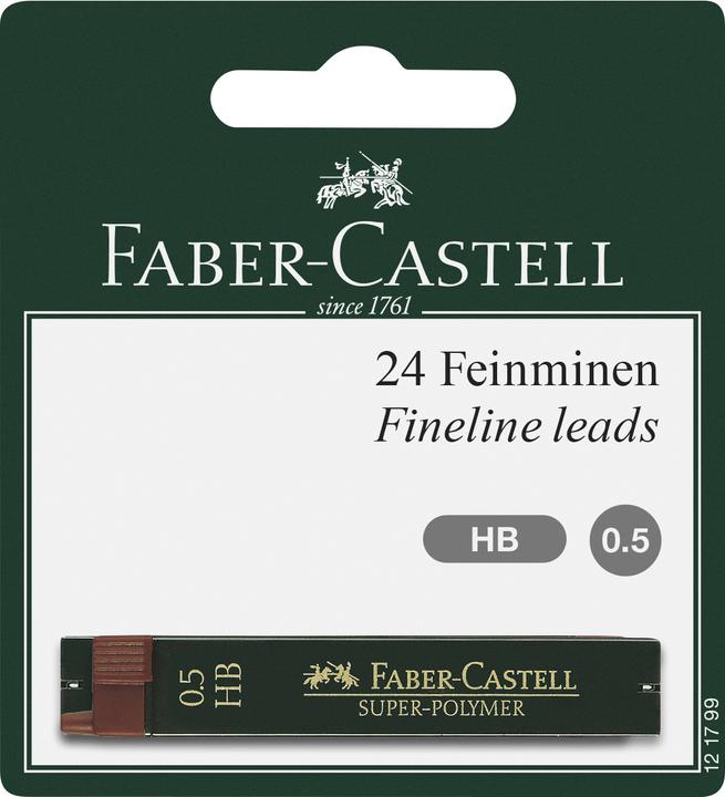 Produktbild Faber-Castell Schreibmine Feinmine Super Polymer 0.5 mm, Schwarz (Ersatzmine, Schwarz, 0.50 mm)