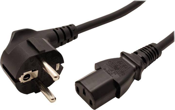 Produktbild Value Stromkabel 1,8m schwarz IEC320 EN60320C13 m/w CEE7/7 gerade (BE)(FR)(DE) (1.80 m)