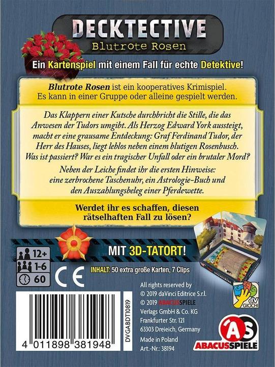 Produktbild Abacus Decktective Blutrote Rosen (Deutsch)