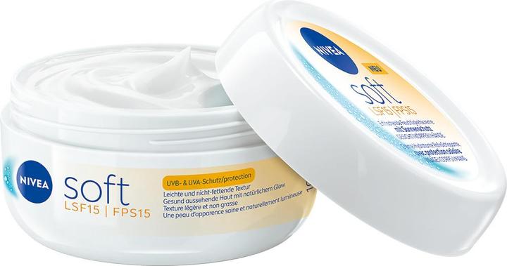 Image du produit NIVEA Soft Daily UV erfrischende Feuchtigkeitscreme Topf LSF 15 (Crème pour le corps, 100 ml)