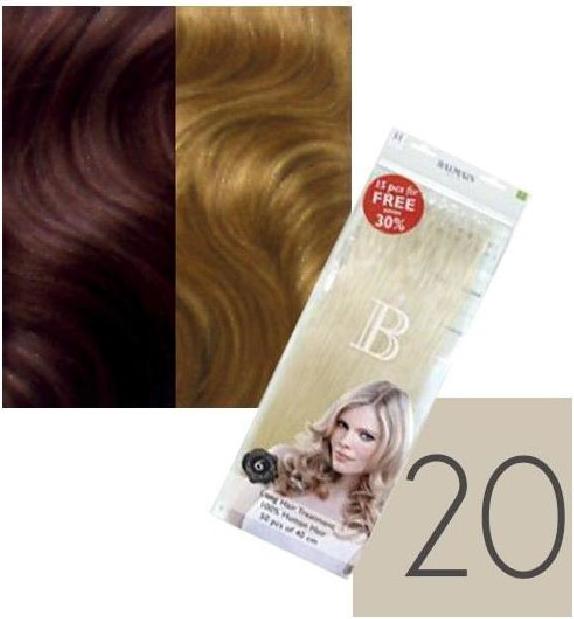 Produktbild Balmain Value Pack 20 Natural Straight 40cm mittelperlblond 50St.Echth. Fill-in (Mittelblond, 40 cm)