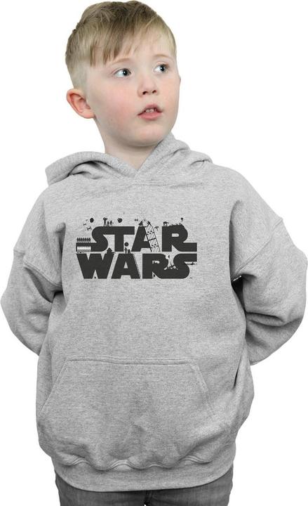 Immagine prodotto Star Wars Minimalist Logo Felpa con Cappuccio Ragazzi (140, 146)