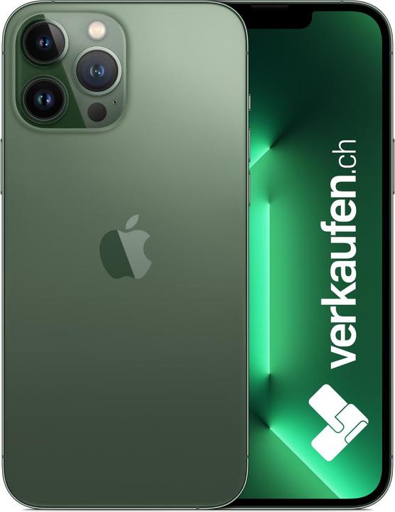 Actual product image verkaufen.ch iPhone 13 Pro Max (256 GB, Alpine green, 6.70", 12 Mpx, SIM + eSIM, A / Like new)