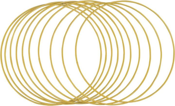Produktbild Rayher Metallringe, beschichtet, 25cm ø, gold, 10 Stü