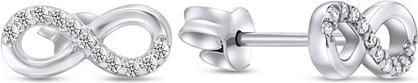 Brilio Silver - Modern silver Infinity earrings EA360W