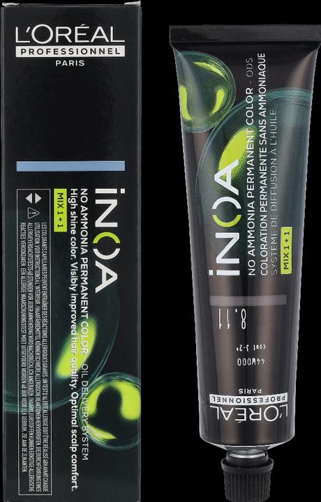 Produktbild L'Oréal Paris L'Oreal Inoa Coloration D'Oxydation Ammonia Free (8,11 Hellblond Tiefes Asch)