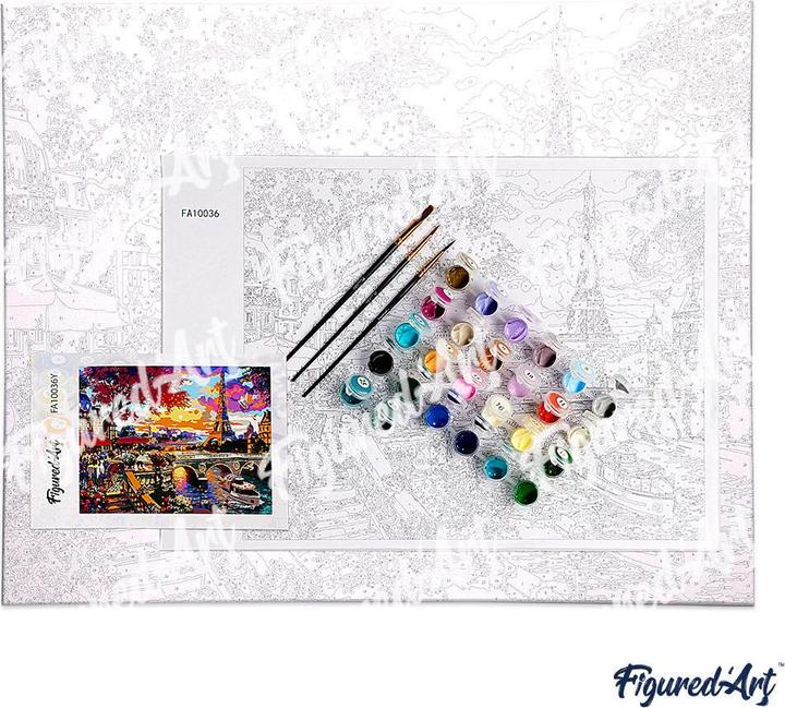 Actual product image Figured'Art Paint by Numbers - Colorful Owl