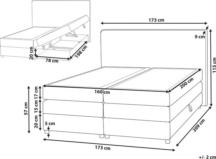 Actual product image Beliani Minister (160 x 200 cm)