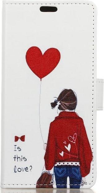 Image du produit MU Style Etui en cuir avec fillette au ballon en forme de coeur (Blackberry DTEK 50)