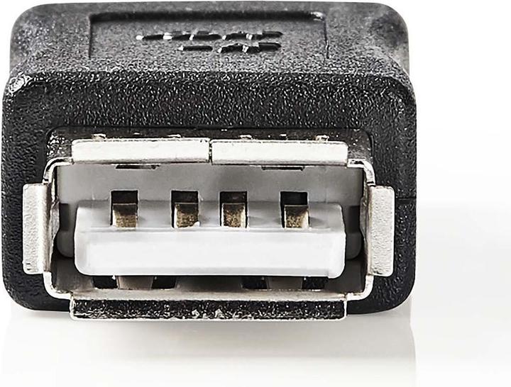 Actual product image Nedis USB adapter USB 2.0 USB-A female USB-A female Nickel-plated Straight PVC ABS Black Box Black (USB-A, 4.30 cm)