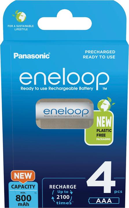 Produktbild Panasonic wiederaufladbare Batterien ENELOOP BK-4MCDE (4 Stk., AAA, 800 mAh)