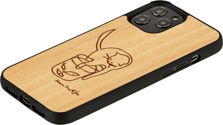 Produktbild Man&Wood case for iPhone 12 Pro Max cat with red fish (Apple iPhone 12 Pro Max)