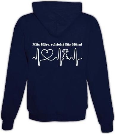 Immagine prodotto Schwesternuhr Felpa con cappuccio Dogs Heart Unisex (XXL)