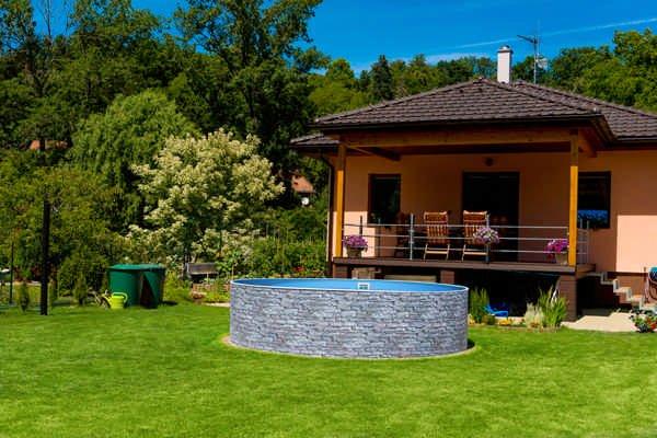 Azuro 3,6 x 1,2m, STONE - without ladder and filter, with holes in the axis (360 x 120 cm)