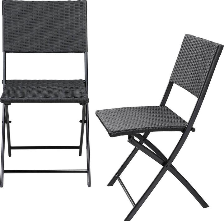 Image du produit Casaria Chaise pliante en poly rotin (4x Set)