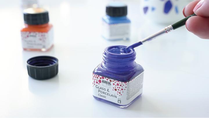 Actual product image Kreul Porcelain Paint "Glass & Porcelain" Color Living Set (Multinational, 120 ml)