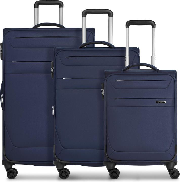 Worldpack Chicago 4 Rollen Kofferset 3-teilig mit Dehnfalte (186 l, XL (ab 115l))