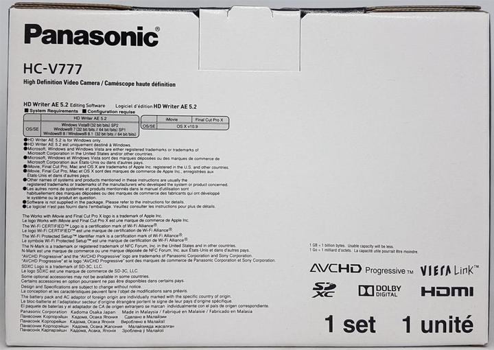 Image du produit Panasonic Hc V777 (12.76 Mpx, 50p, 20 x)