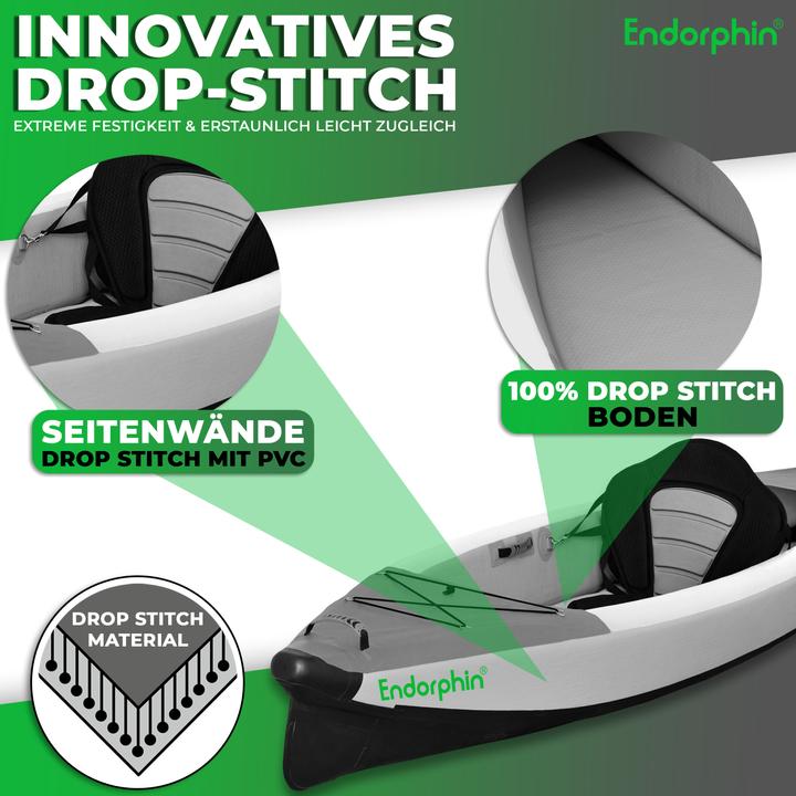 Actual product image Endorphin Inflatable drop stitch kayak for 1 person as a complete set (340 cm, 1-piece)