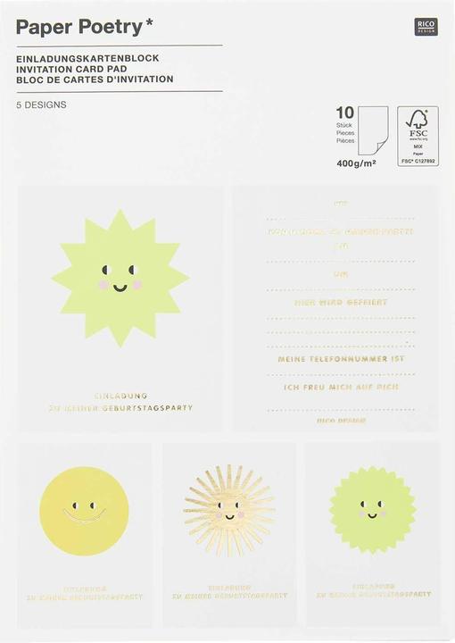 Produktbild Rico Design Einladungskarten Happy Birthday.300335