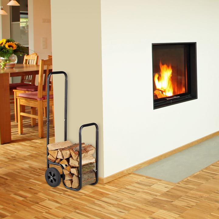 Produktbild Relaxdays Kaminholzwagen (41 x 42.5 x 100 cm)