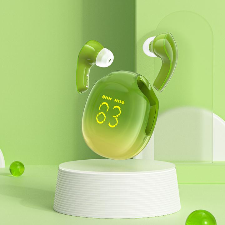 Produktbild Acefast Earphones TWS T9, Bluetooth 5.3, IPX4 (avocado green) (ANC, 6.50 h, Kabellos)