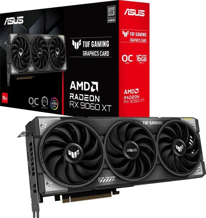 Image du produit ASUS TUF Gaming Radeon RX 9060 XT OC (16 Go)