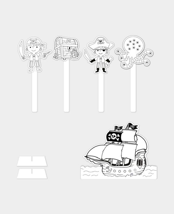 Actual product image I Am Creative I AM CREA doll play MAA4087.5 Pirate, paper, 5pcs.