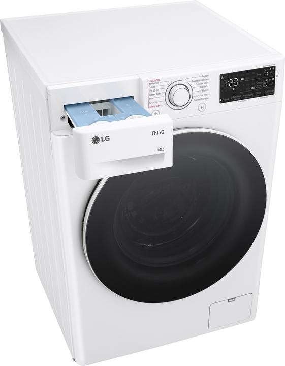 Image du produit LG F4R3710NSWW Lave-linge 10 kg AI DD, Classe A-10%, 1400 tr/min, Auto-dosage, Wi-Fi (10 kg, Gauche)