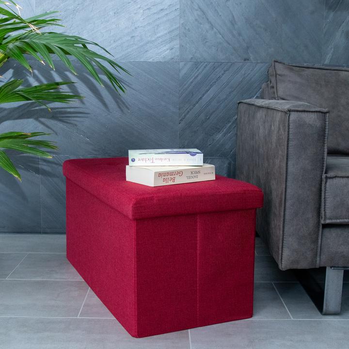 Produktbild Intirilife Sitzbank 76x38x38 cm in KIRSCH ROT (76 cm)