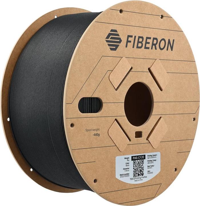 Actual product image Polymaker PA6-CF20 1,75mm BLACK 3kg (1.75 mm, 3000 g, Black)