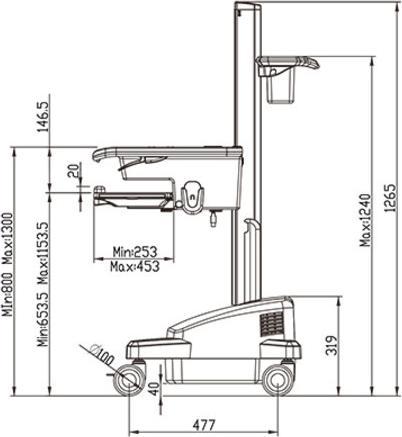 Immagine prodotto Multibrackets Carrello per PC/Laptop Cart NB con batteria