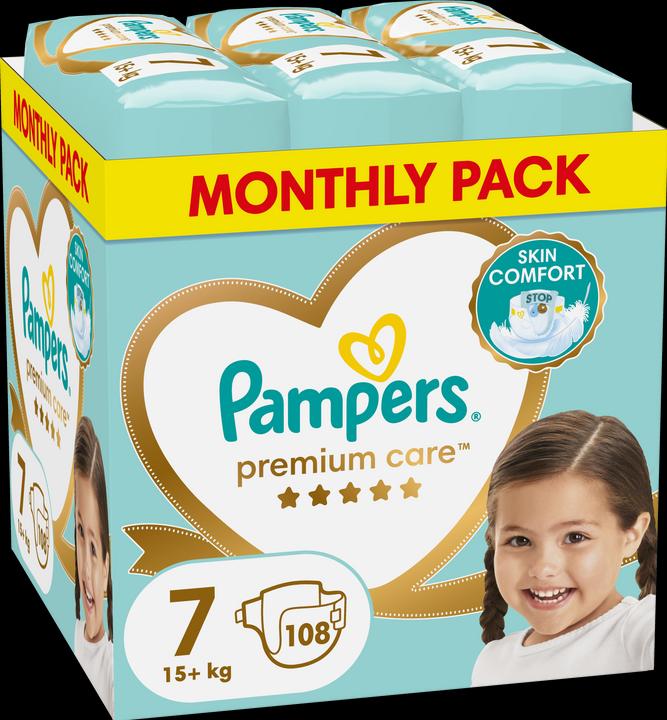 Produktbild Pampers Premium Care Diaper MSB S7 108CT (108 Stück)