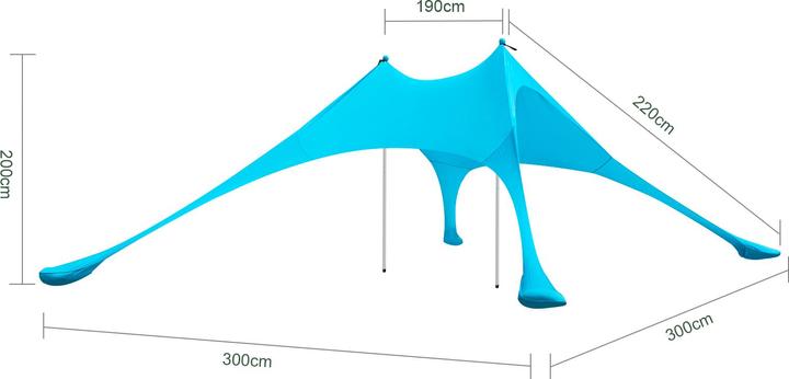 Produktbild SoBuy June (Strandzelt + Strandmuschel, 1.92 kg)