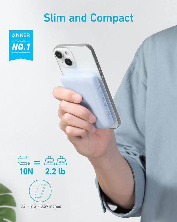 Actual product image Anker Magnetische Powerbank für iPhone 15/14/13/12 (5000 mAh)