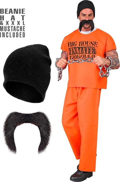 Image du produit Widmann HÄFTLING (T-shirt, pantalon, casquette Moustache), L (L)