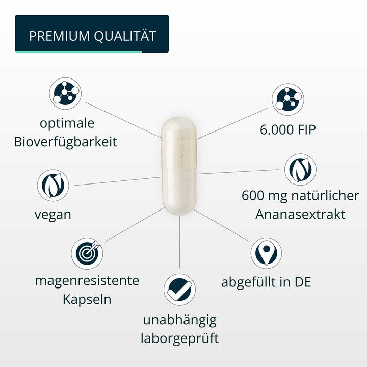 Actual product image Brandl Bromelain capsules high dose (60 Piece, Capsules, 43.08 g)
