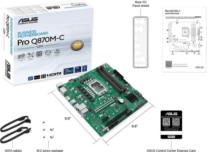 Produktbild ASUS MB PRO Q870M-C-CSM (Socket S1, mATX)