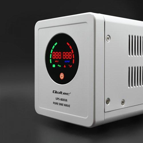 Produktbild Qoltec 50720 UPS 800VA 560W (800 VA, 560 W, Line-Interaktiv USV)