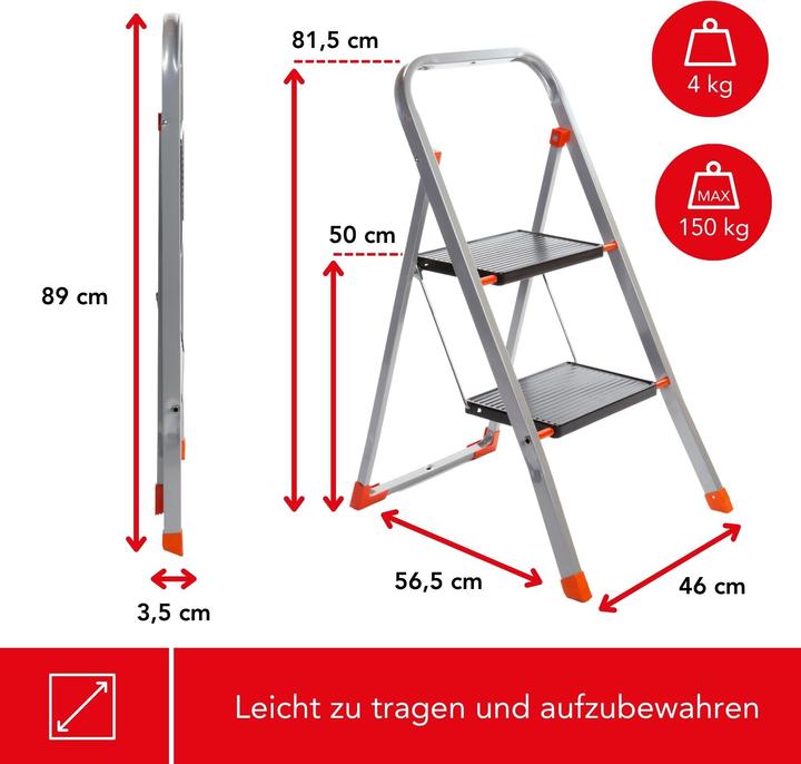 Actual product image Toolland Stepix stool 2 steps (Stile, 52 cm)
