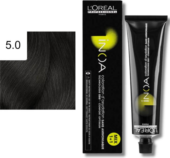 Produktbild L'Oréal Professionnel Inoa Haarfarbe (5,0 Hellbraun Intensiv)