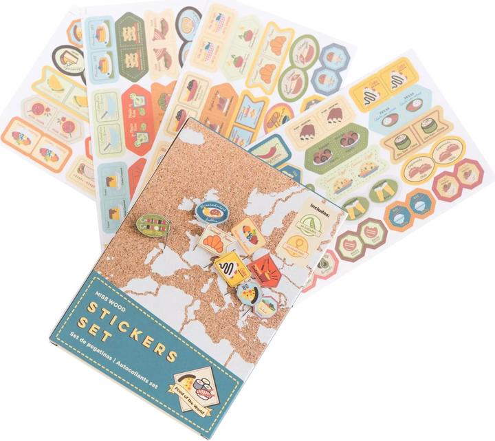 Miss wood Sticker Set - Food of the World