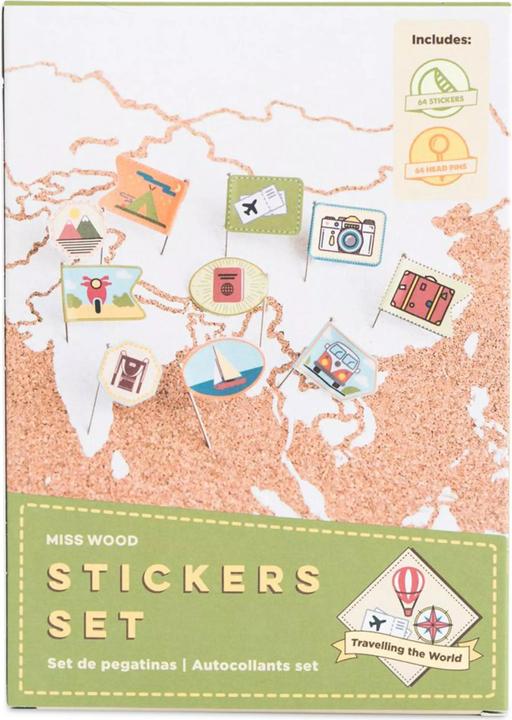 Miss wood Sticker Set - Travelling the World