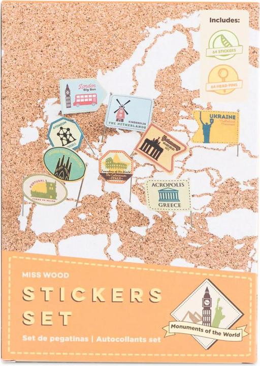 Miss wood Sticker Set - Monuments of the World