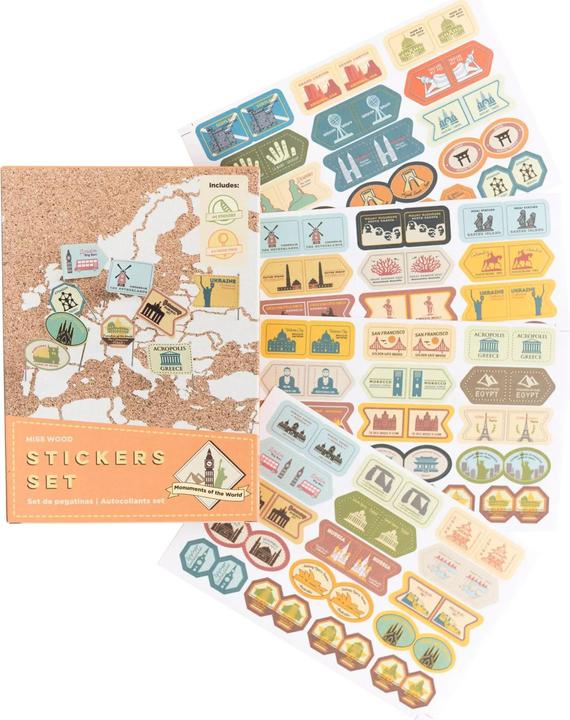 Produktbild Miss wood Sticker Set - Monuments of the World